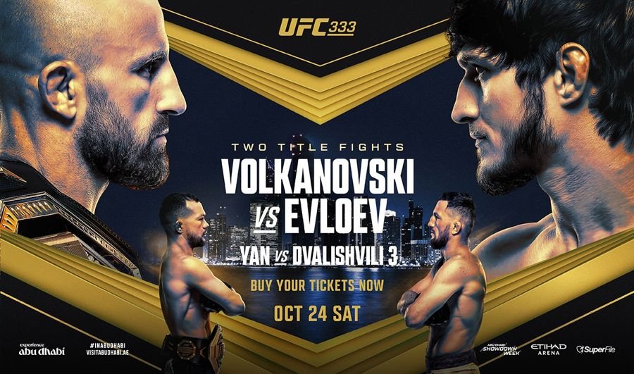 UFC 333: Volkanovski vs. Evloev tickets, Etihad Arena, Abu Dhabi