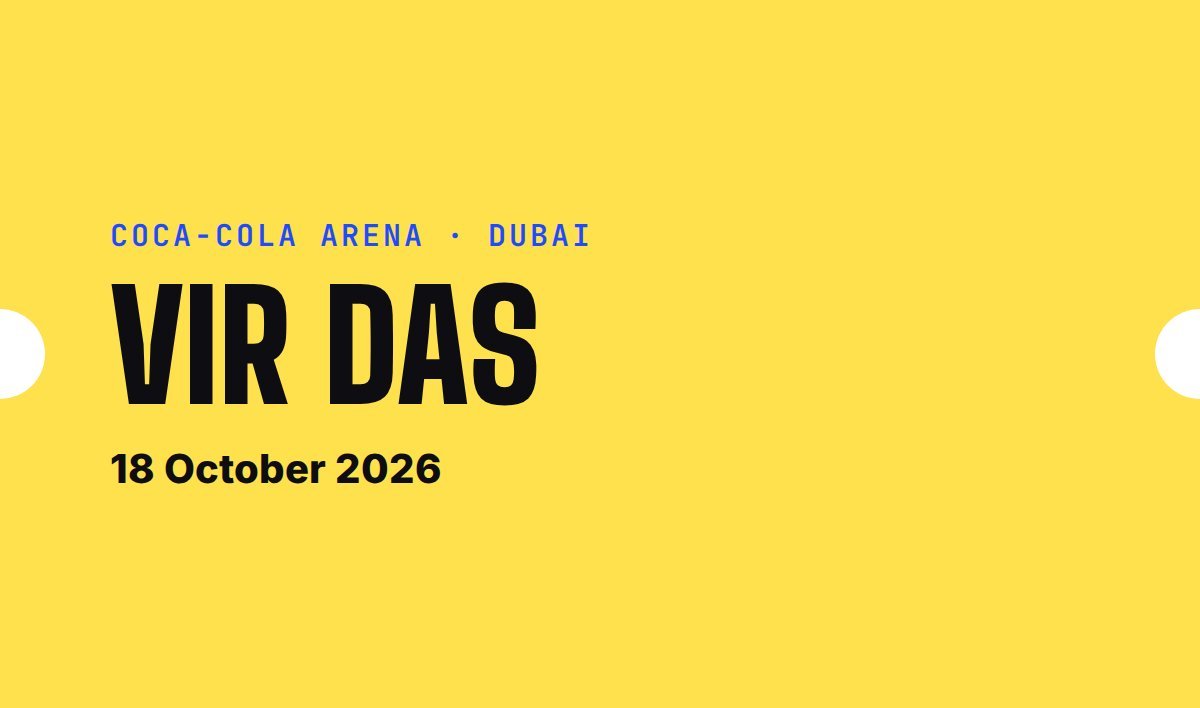 Vir Das tickets