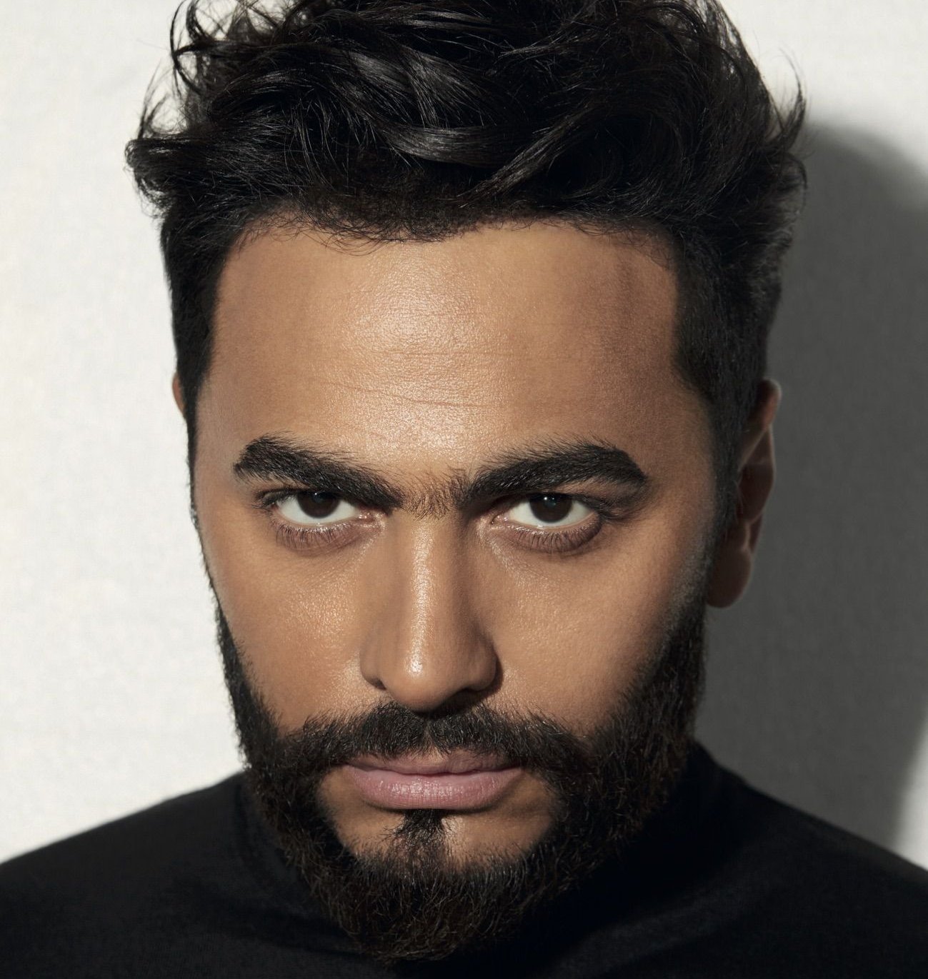 Tamer Hosny in a Vogue Man Arabia portrait